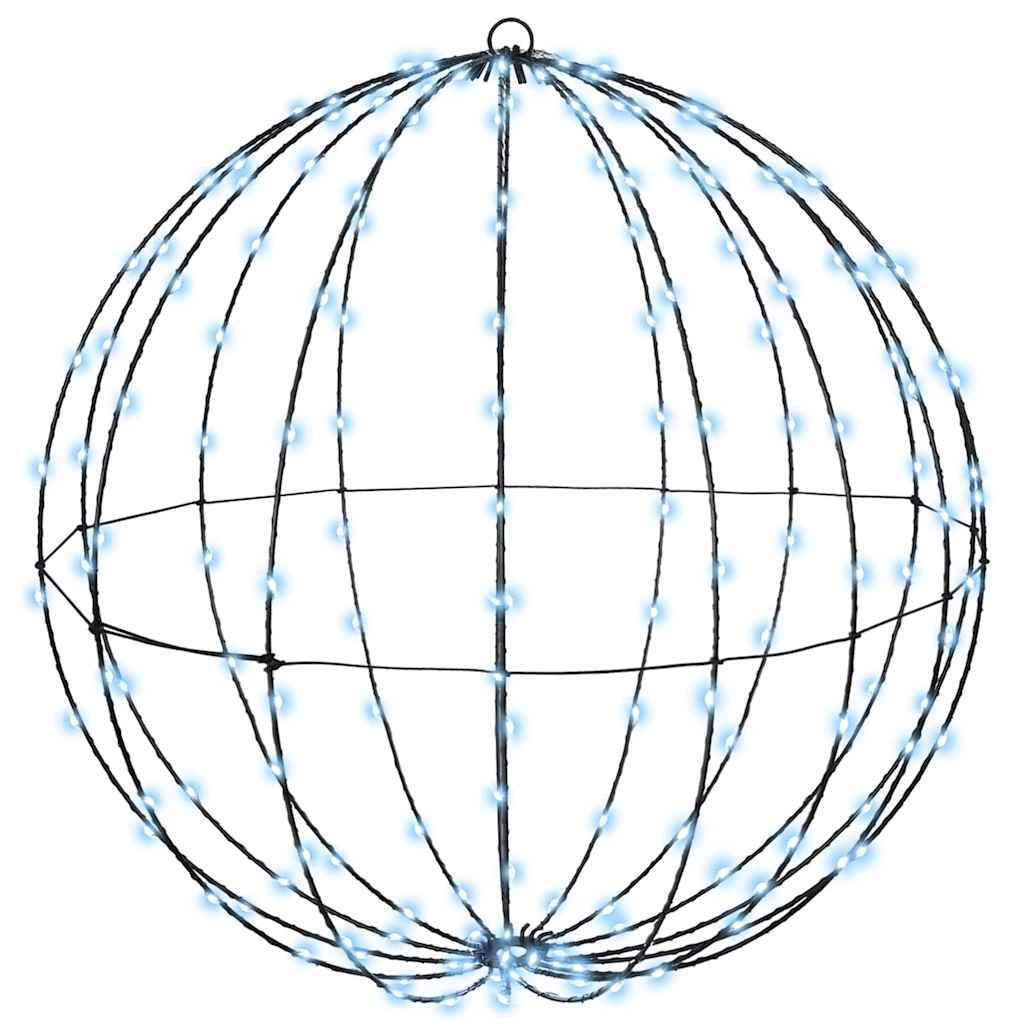 vidaXL Ball Kaltweiß 60 x 60 x 62 cm Metall 192 LEDs
