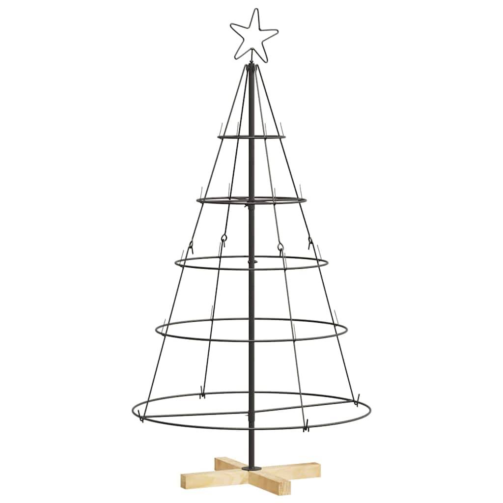 vidaXL Metall-Weihnachtsbaum mit Ständer KUOPIO 125 cm Stahl Schwarz