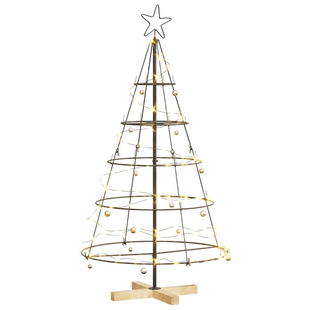 vidaXL Metall-Weihnachtsbaum mit Ständer KUOPIO 125 cm Stahl Schwarz