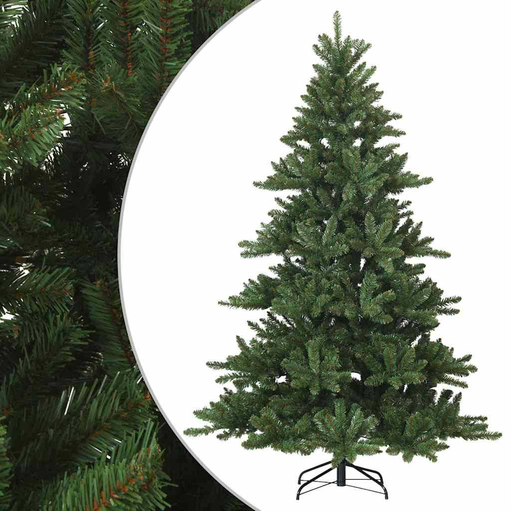 vidaXL Künstlicher klappbarer Weihnachtsbaum Grün 210 cm PVC, Stahl