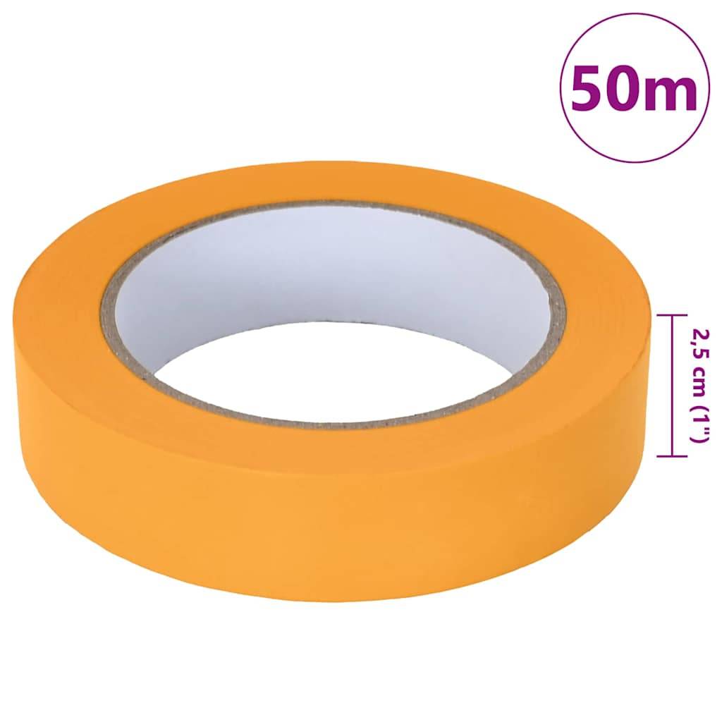 vidaXL Malerklebebänder 6 pcs Gelb 25mm x 50m Papier