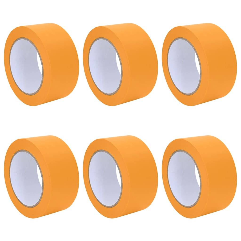 vidaXL Malerklebebänder 6 pcs Gelb 50mm x 50m Papier