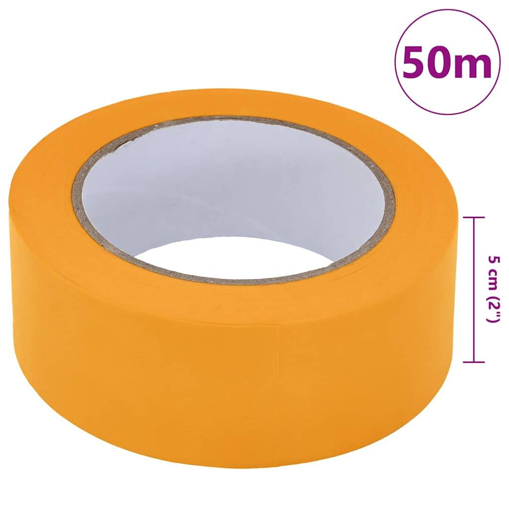 vidaXL Malerklebebänder 6 pcs Gelb 50mm x 50m Papier