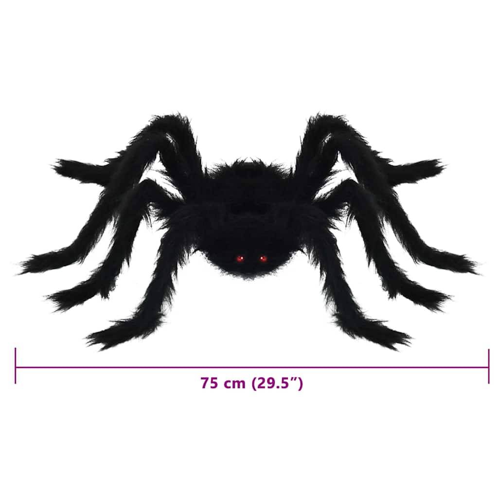 vidaXL Halloween Spinnen Dekoration 6 pcs Schwarz 75 cm
