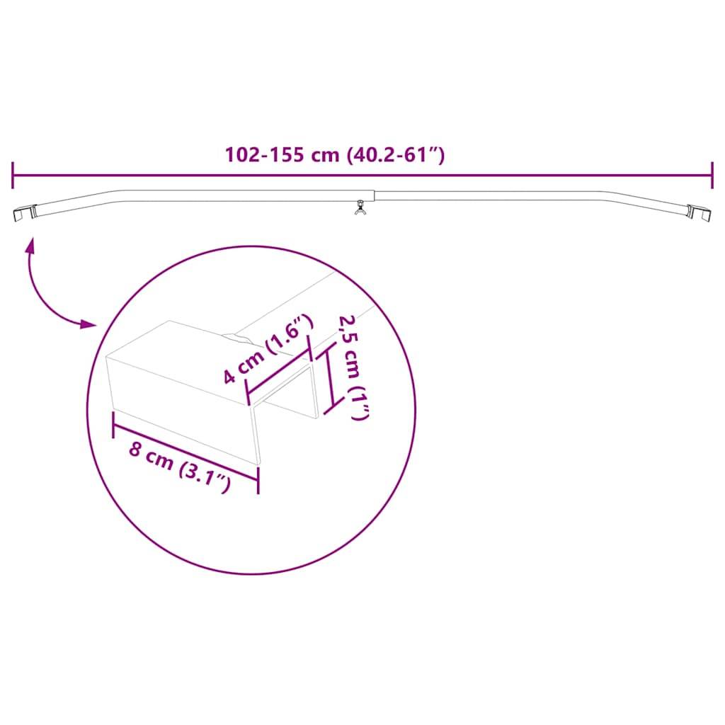 vidaXL Planehalterung für Anhänger 4 pcs Silber 100-145 cm Aluminium