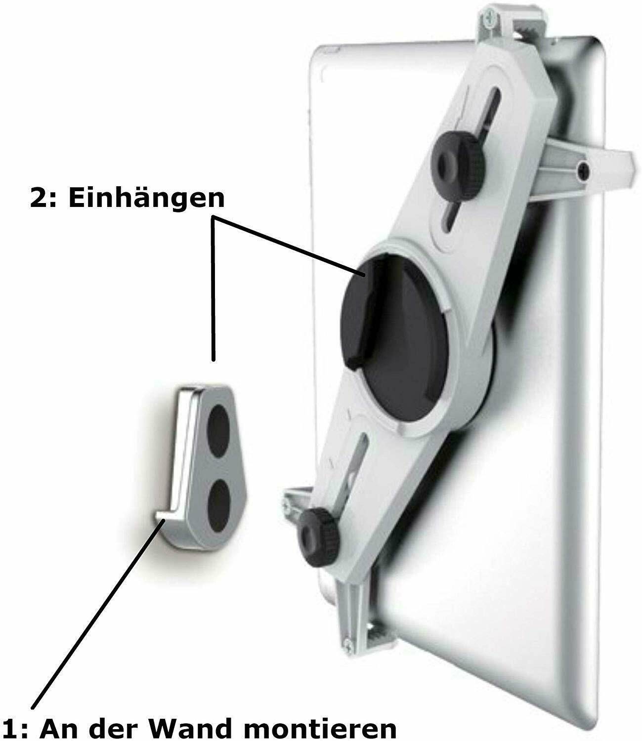 TR-TWM02 Tablet Wandhalterung Tablethalterung Tabletwandhalterung Befestigung Wandbefestigung Halter 7 - 10,4 Zoll flach