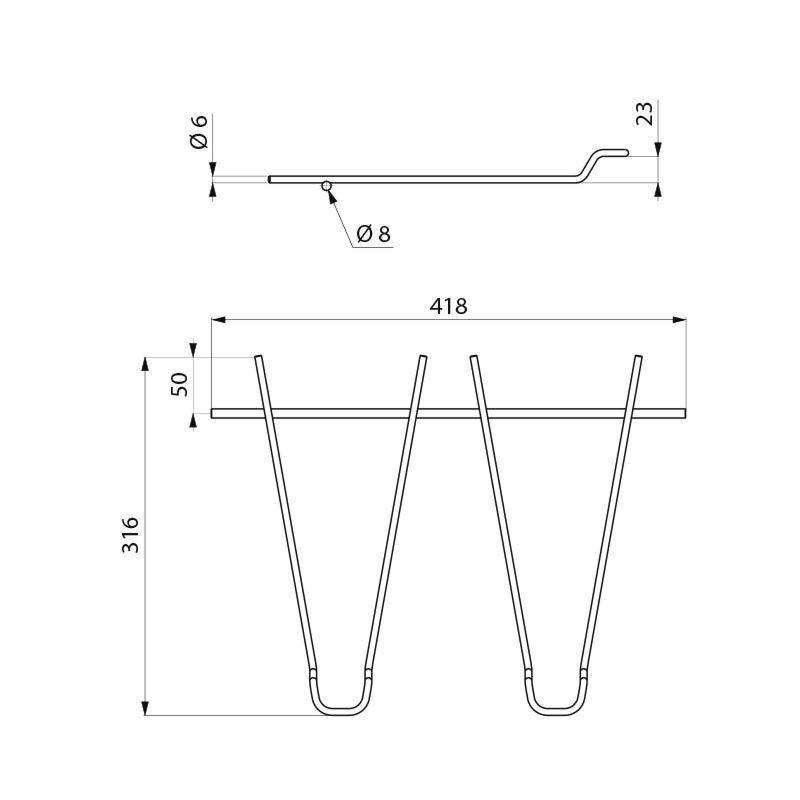 Delabie Klapprost Edelstahl für Art. 182400