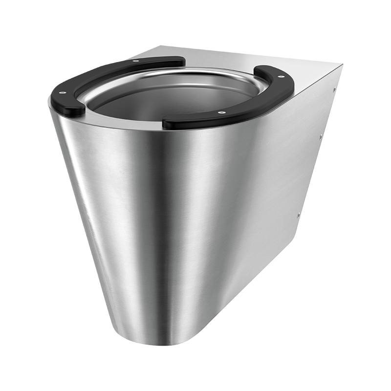 Delabie WC S21 S wandh. Edst. 1.4301 satiniert +2 Sitzbacken schwarz