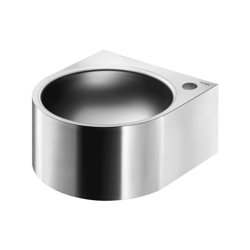 Delabie WT FACIL Hahnloch D35 rechts ohne Überlauf Edst. 1.4301 sat.