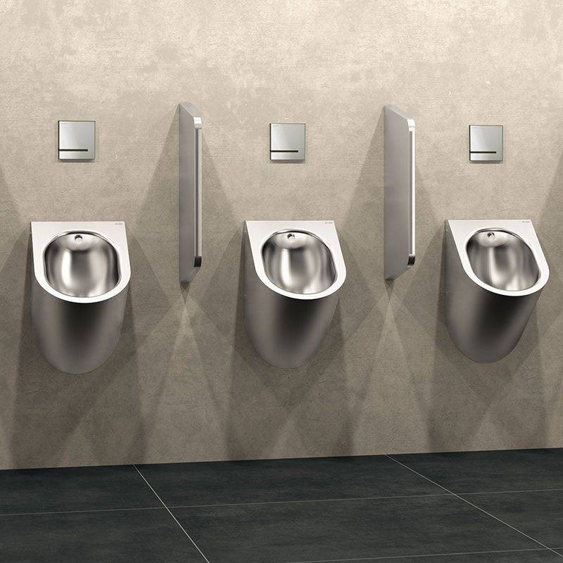 Delabie Urinal DELTA wandh. Anschl. von oben Edst. 1.4301 satiniert