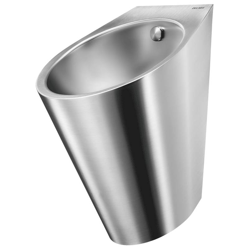 Delabie Urinal FINO wandh. Anschl. von hinten Edst. 1.4301 sat