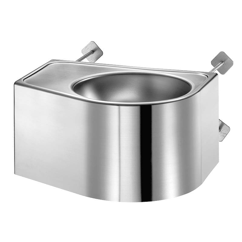 Delabie WT DUO S TC R wandh. ohne Hahnloch Edst. 1.4301 satiniert