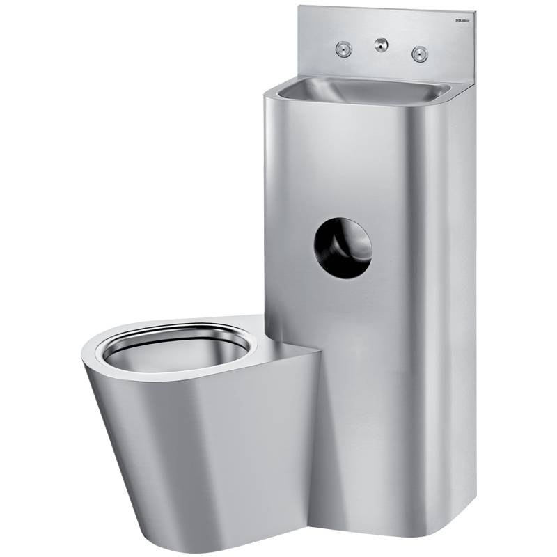 Delabie Gefängniskombi KOMPACT TC WT WC bodenst. li Edst. 1.4301 sat