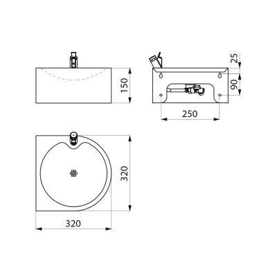 Fontaine à boire Delabie SD avec réservoir à boissons gazeuses en acier inoxydable 1.4301 satiné
