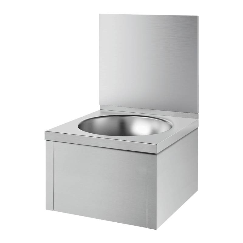 Delabie Waschtisch SXS o. Armatur mit Rückwand Edst. 1.4301 satiniert