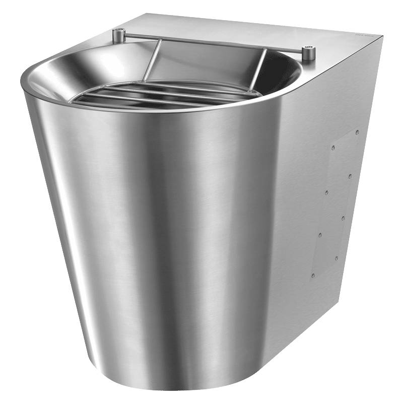 Delabie Fäkalienausguss XL P bodenst. Anschl. hi. Edst. 1.4301 sat