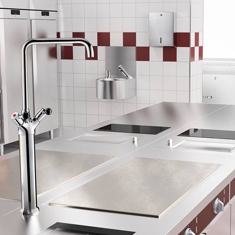 Delabie WT SXS komplett mit elektron. Ventil Edst. 1.4301 sat.