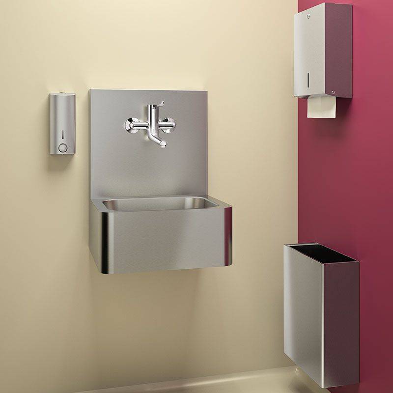 Delabie Lavabo à main Hygiene 2 Ml D22 MA150 Inox 1.4301 satiné