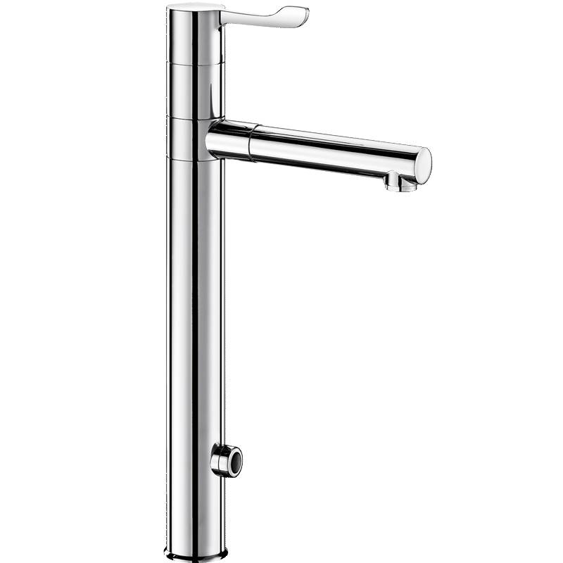 Delabie Elektron. MBatt. Schwenkausl.,H300mm,2 BIOCLIP-Edelstahlausl.