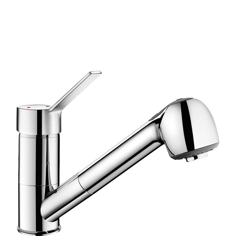 Delabie SPT-EHM, EP, Schwenkauslauf, H105mm, Auszugbrause, Bediengr.