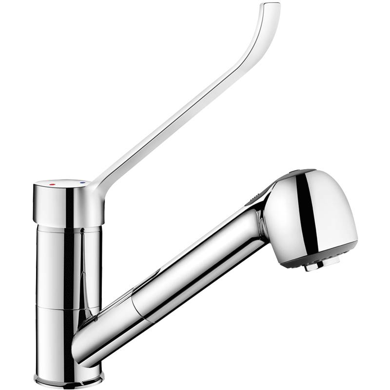 Delabie EHM med.Bereich, EP, Schwenkauslauf, H105mm, Auszugbr, H-Hebel