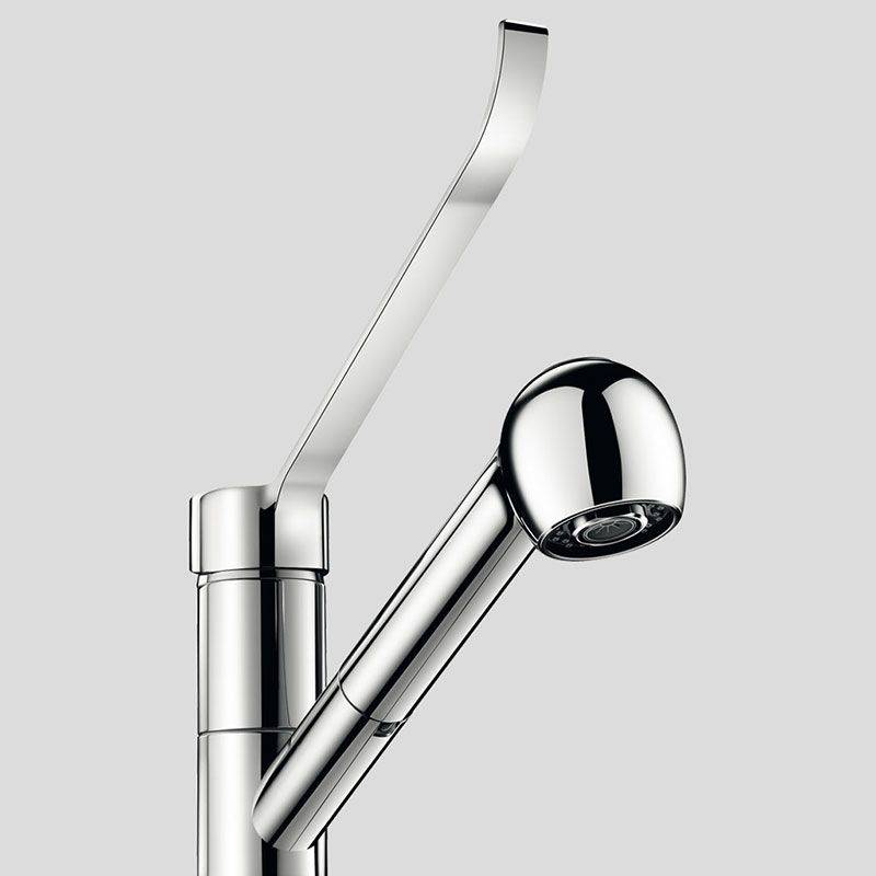 Delabie EHM med. Bereich Schwenkauslauf H105mm, Auszugbr.,Hygienehebel