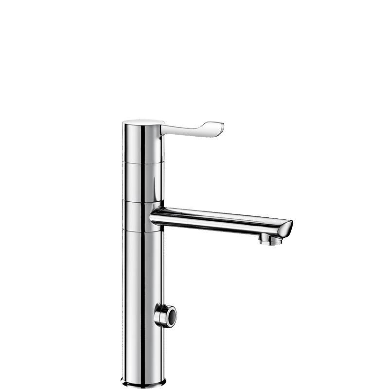 Delabie Elektron. MBatt. 230V Schwenkausl. hoch H165 L160, Hebel L100