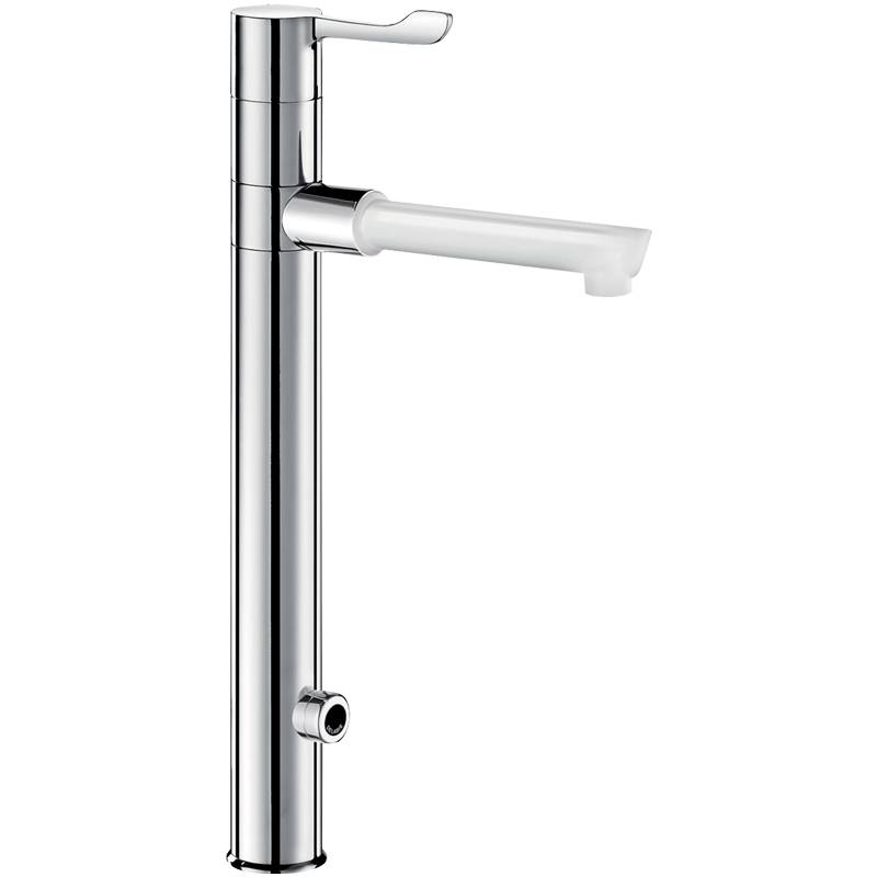 Delabie Elektron. MBatt. Schwenkausl, H300mm, 1 BIOCLIP-Einmalauslauf
