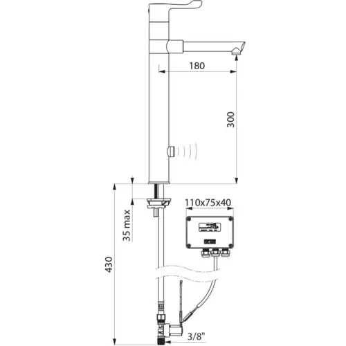 Delabie Elektron. MBatt. Schwenkausl., H300mm,1 BIOCLIP-Einmalauslauf Delabie Elektron. MBatt. Schwenkausl., H300mm,1 BIOCLIP-Einmalauslauf