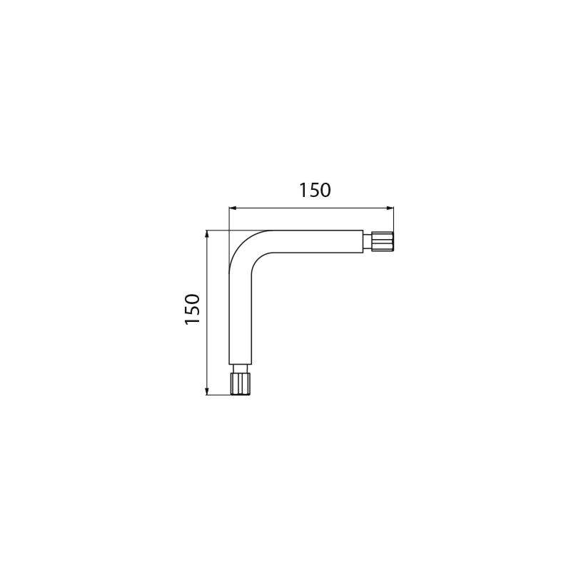 Coudure Delabie pour tige de vidange D20mm