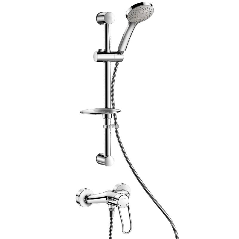 Système de douche Delabie avec mitigeur monocommande 2539EPS, raccords en S standard
