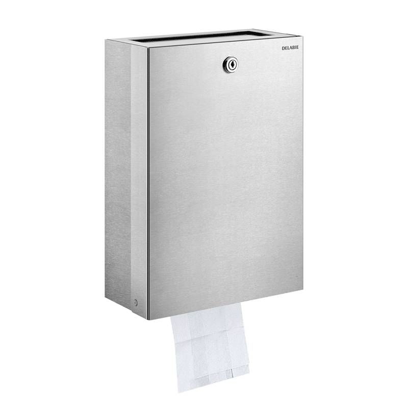 Delabie Hygienebeutelspender u. Abfallbehälter Edelstahl Seidenglanz