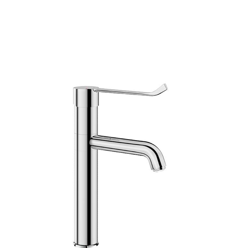Delabie WT-MBatt. EP Schwenkauslauf hoch H165 L140, Hygienehebel