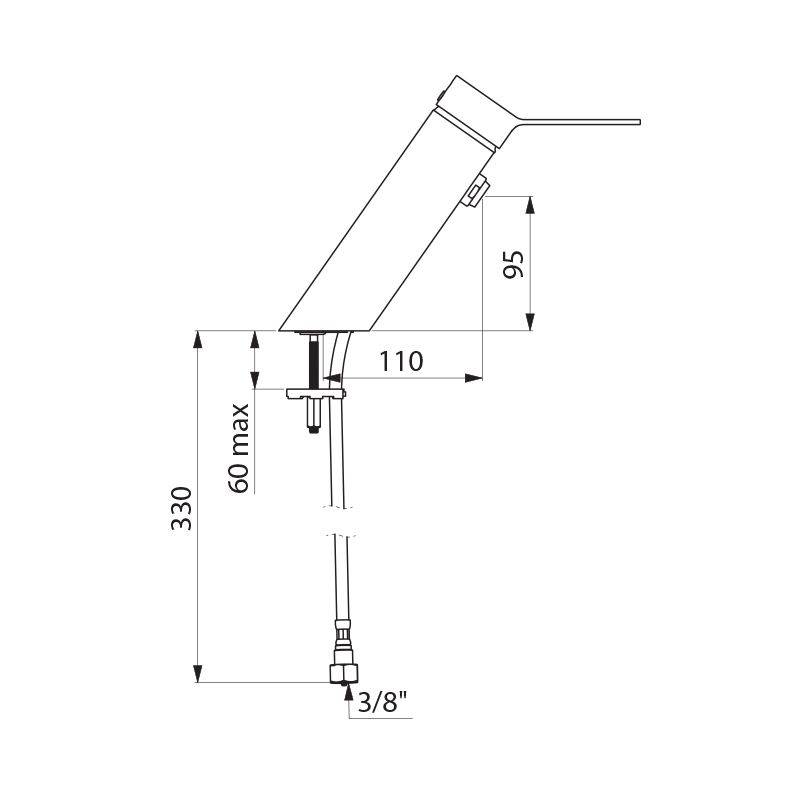Delabie EHM für WT, EP BIOSAFE H.95 ohne Zugst.Ablgarn., Bedienhebel