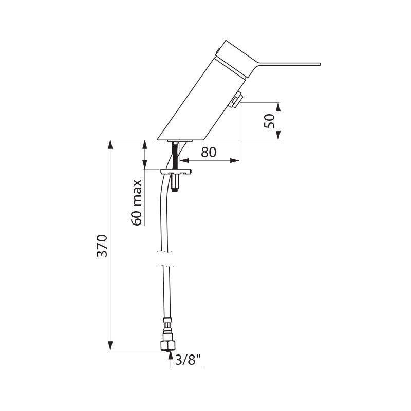 Delabie EHM für WT BIOSAFE,EP,H.50,o. Zugst.Ablgarn., Bedienhebel