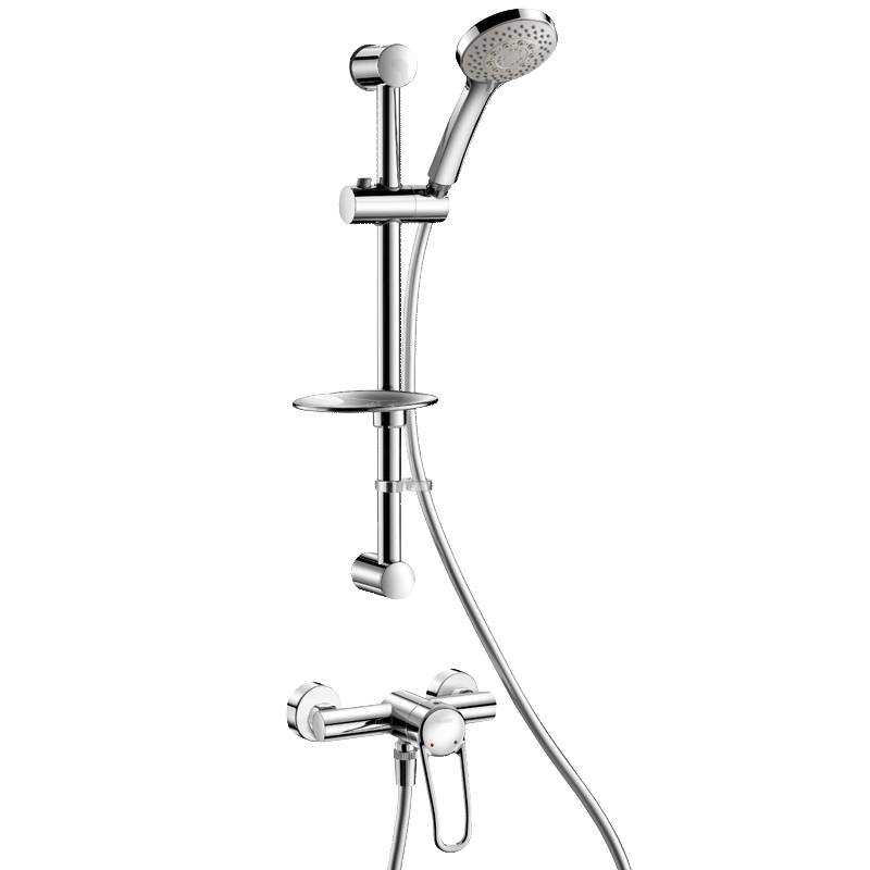 Système de douche Delabie avec EHM 2739EPS Securitouch, raccord standard