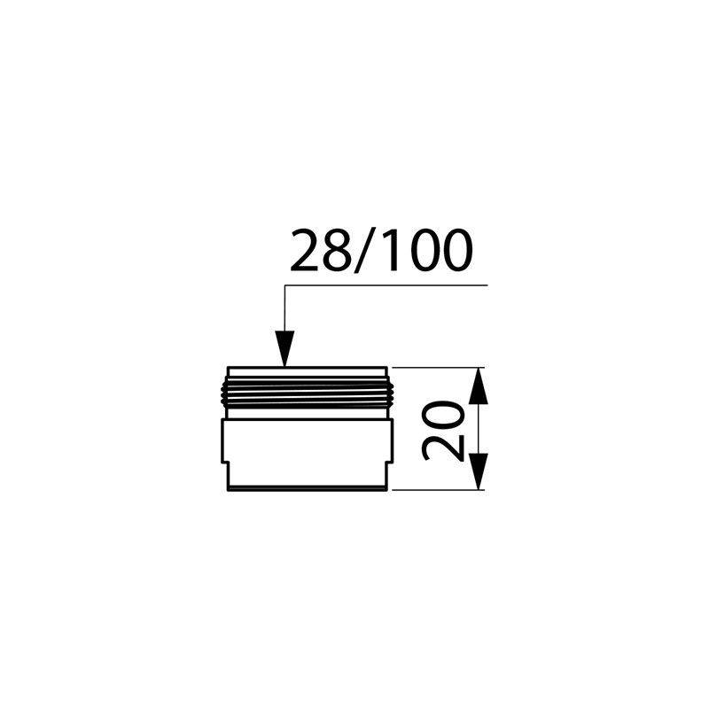 Delabie 2 pcs. aérateur anti-calcaire M28x1