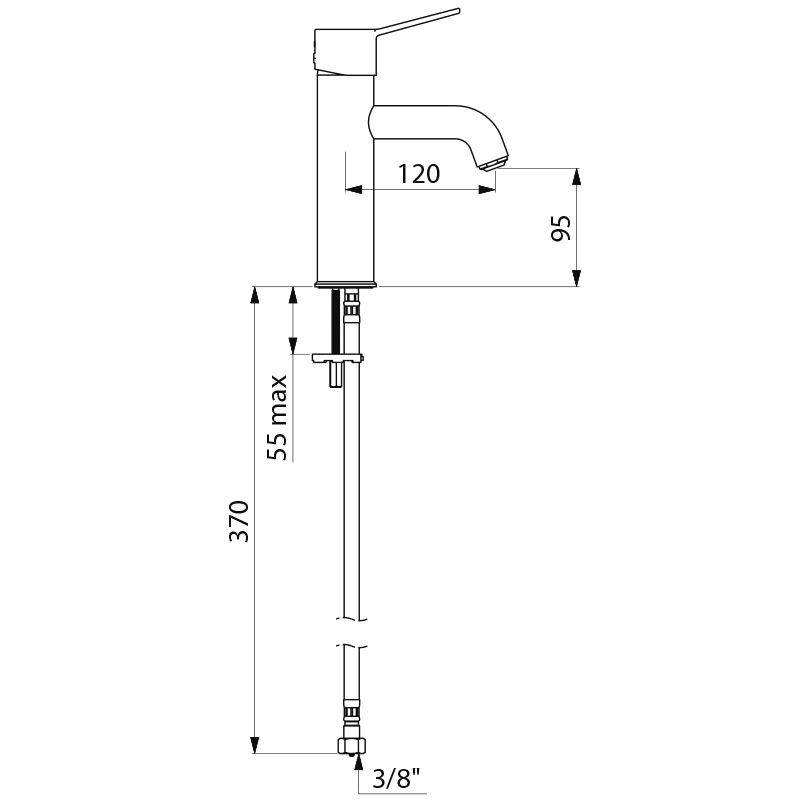 Delabie EHM für WT BIOCLIP H.95, o.Ablgarn., Bedienhebel,o.Vorabsp.