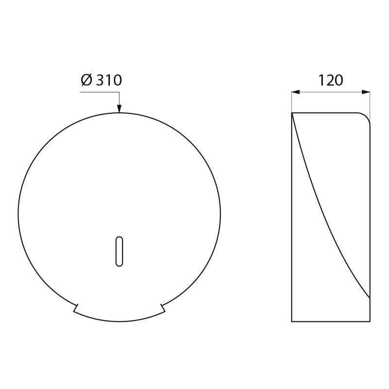 Delabie WC-Papierhalter HYPERECO f. Papierro. 400m ABS weiß