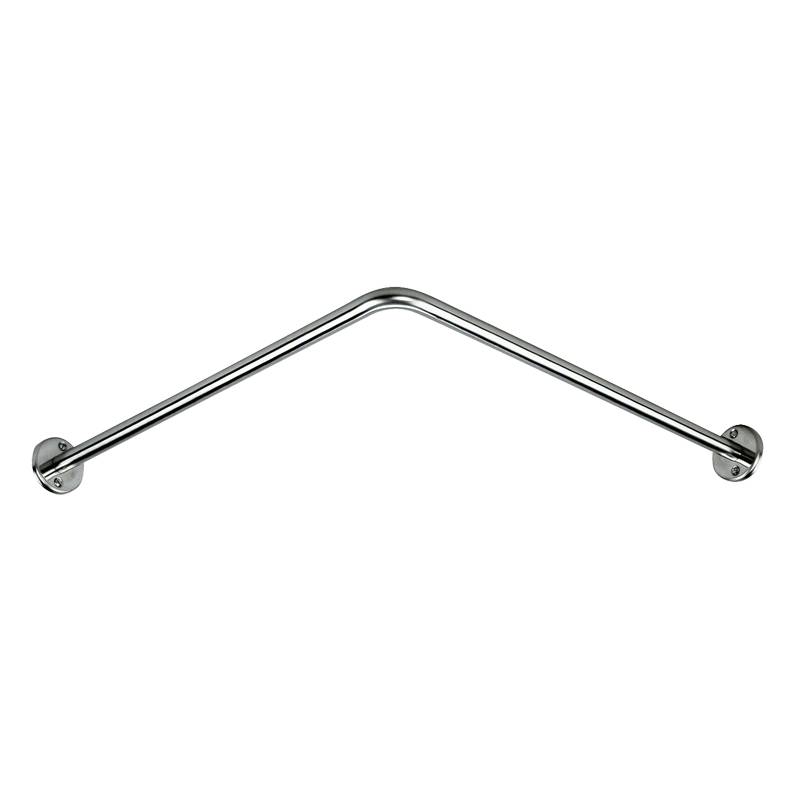 Delabie Vorhangstange Eck-Vers. D16, 800x800mm, Edst. hgl.pol. (Restpst.)