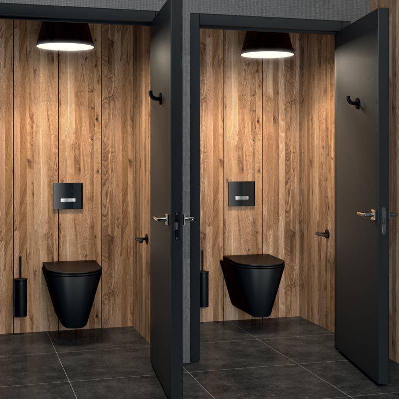 Delabie WC-Papierhalter für 1 Rolle, Edelstahl matt schwarz