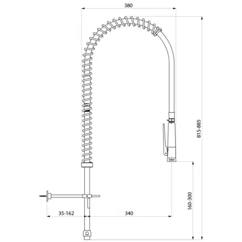 Delabie Geschirrspülbr + HB 433000 ohne Armatur, Steigrohr kurz G3/4 Delabie Geschirrspülbr + HB 433000 ohne Armatur, Steigrohr kurz G3/4