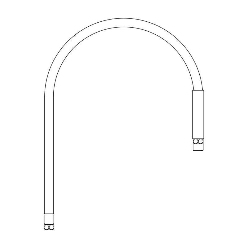 Delabie Flex.Schlauch Lebensmittelqualität G1/2 weiß L950mm