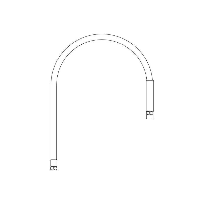 Delabie Flex.Schlauch Lebensmittelqualität G1/2 schwarz L950mm