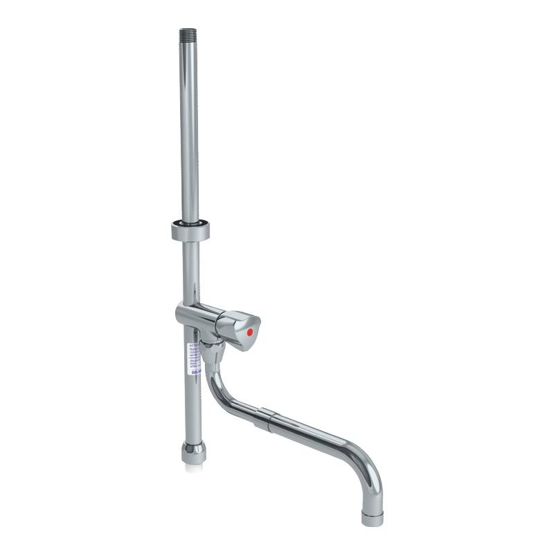 Delabie Geschirrspülbrause m. Steigrohr kurz G3/4 mit Schwenkauslauf