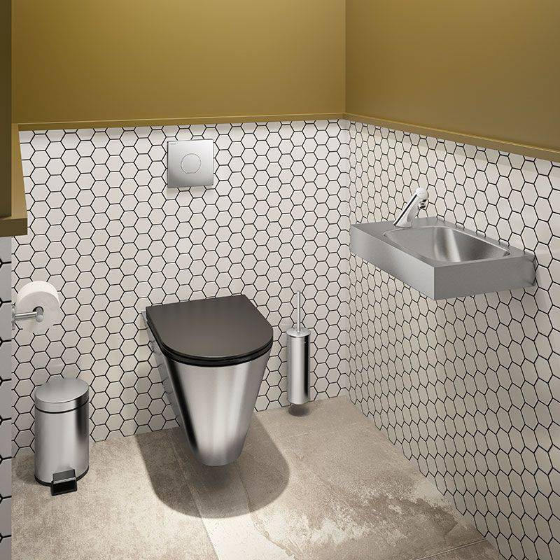 Delbie Abfallbehälter rund m. Pedalbet. 3l Edst. hgl.pol.