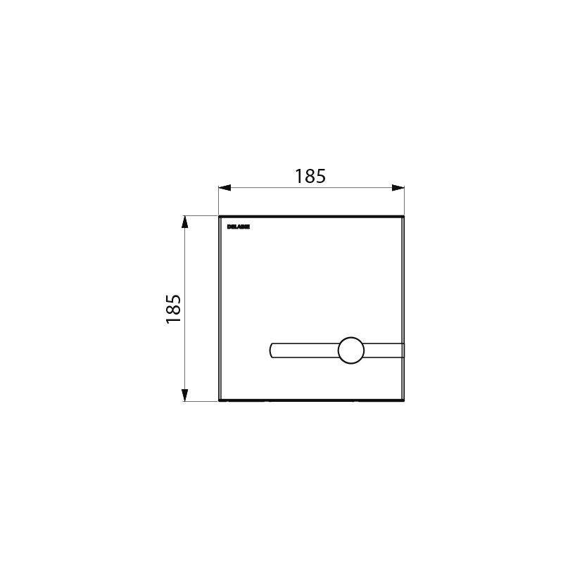 Delabie WC-DrSp.T.MATIC duale Strg.UP mattschw.6V-Batt.Set2/2(+464PBOX)