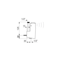 Delabie UR-Spülarm. TEMPOMATIC 4 G1/2B DForm mit 6V Batt. WA 35 Delabie UR-Spülarm. TEMPOMATIC 4 G1/2B DForm mit 6V Batt. WA 35