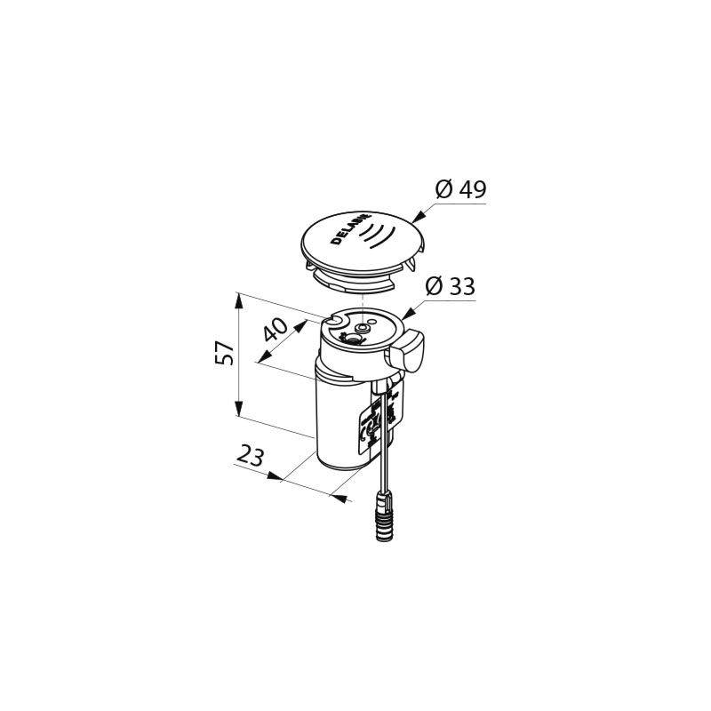 Delabie Elektronikmodul mit 6V Batterie integr. f. TEMPOMATIC 3 Urinal