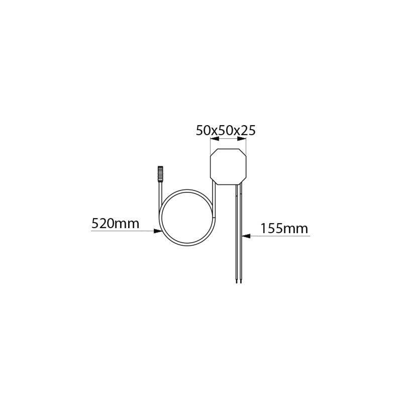 Delabie UP-Netzanschluss 6V für TEMPOMATIC 4 Waschtisch nach Feb.2016
